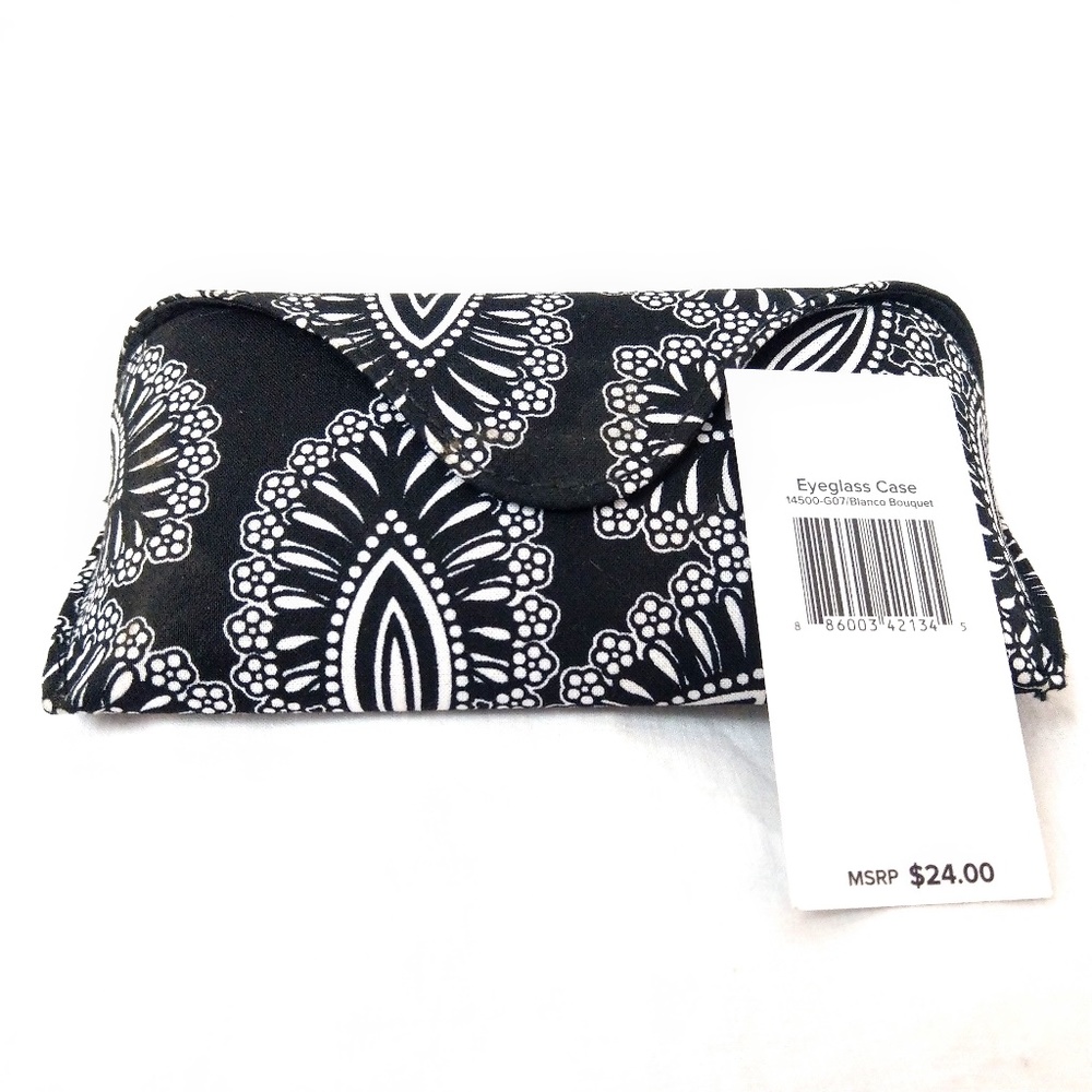 BNWT Vera Bradley Blanco Bouquet Eyeglasses Case - Picture 2 of 8